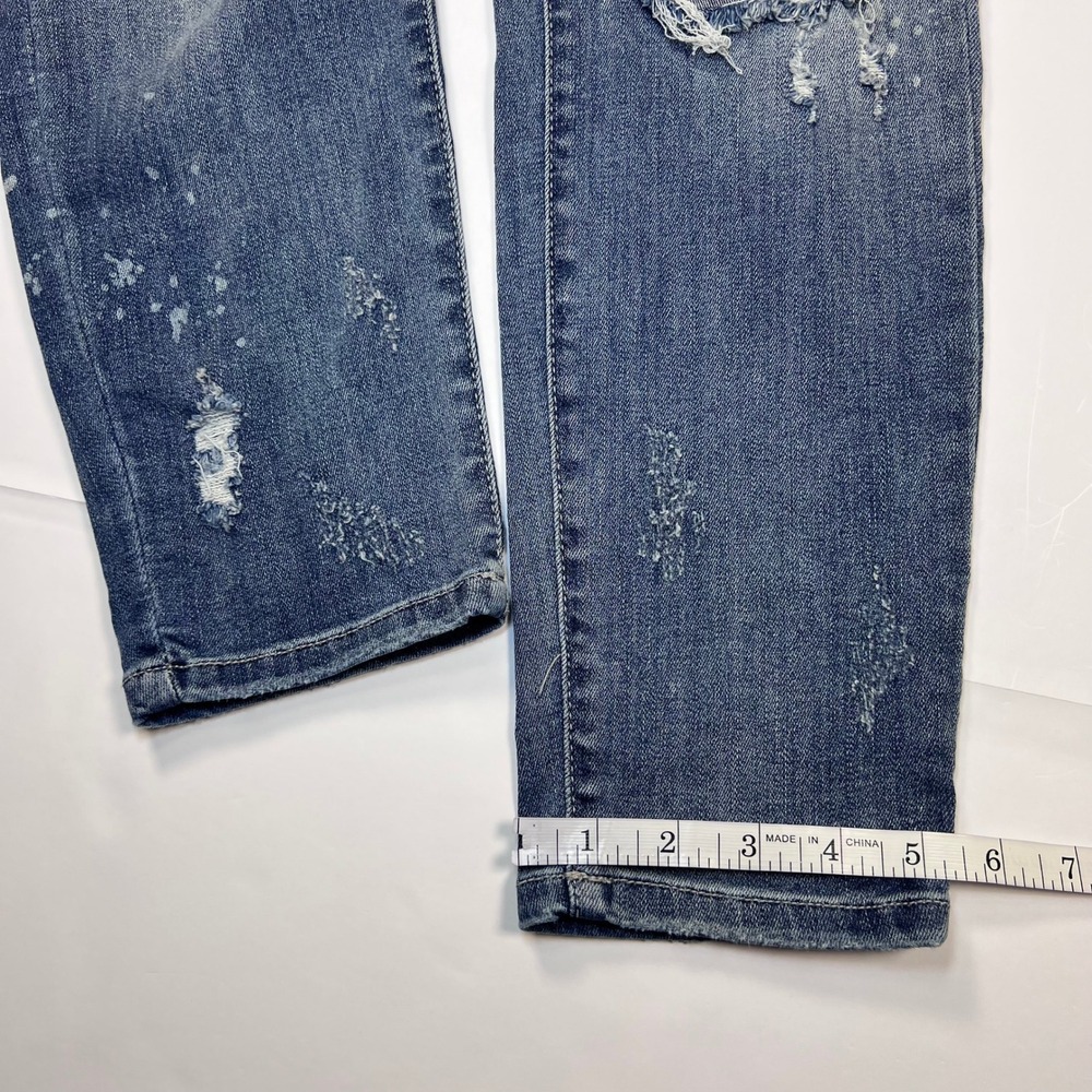 Judy Blue Relaxed Fit Jeans Women 11/30 Blue Distressed‎ Paint Splatter Stretch - Picture 9 of 12